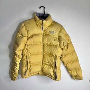 North Face Women’s Yellow 96 Retro Nuptse Jacket Coat 700 Down Vintage Ladies